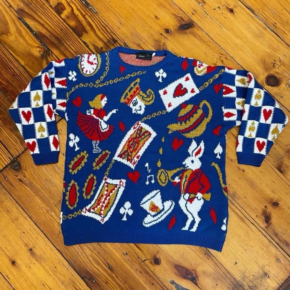 SOLD Vintage Alice in Wonderland Sweater